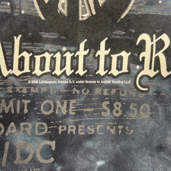 AC/DC Liquid Blue Tie Die Graphic Shirt For those about to Rock Mens M T Shirt - Picture 5 of 7